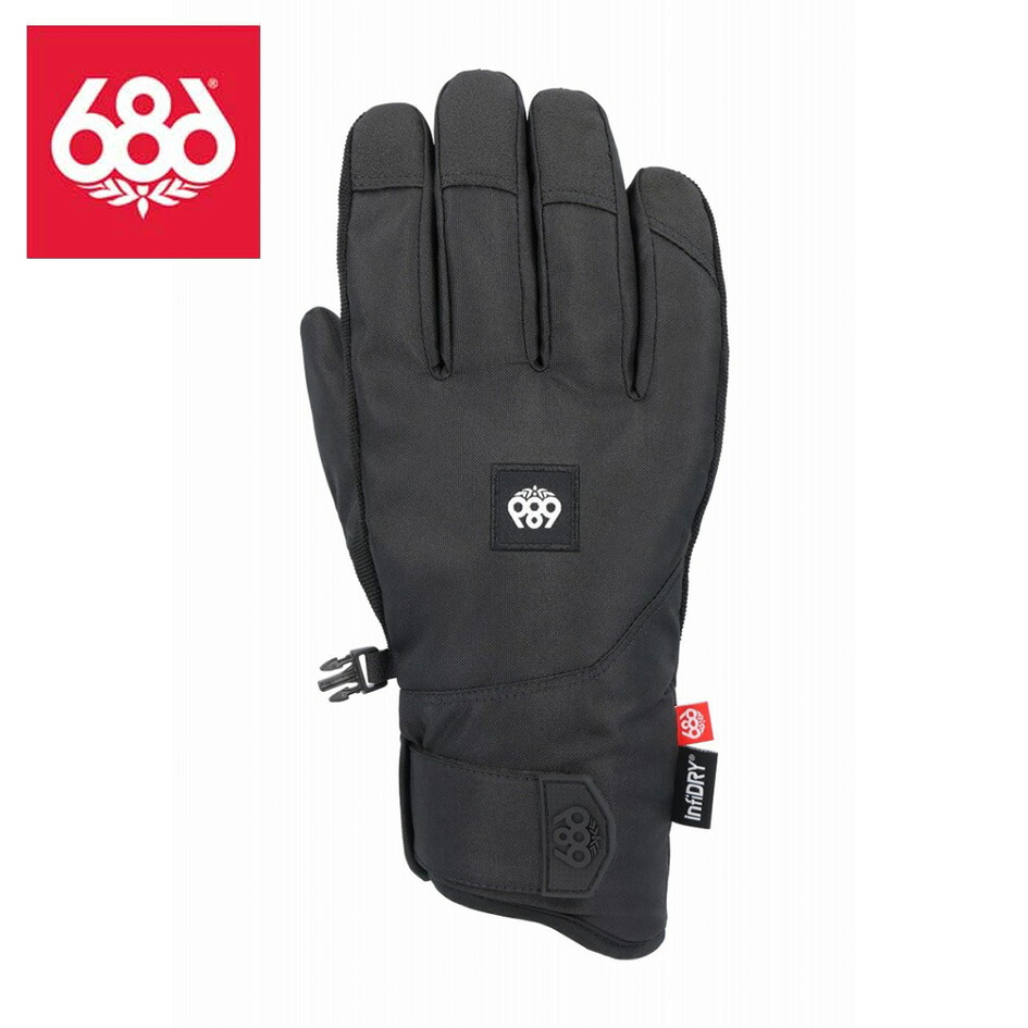 【18日最大P21倍】シックスエイトシックス 686 M2WGLV114 MENS PRIMER GLOVE 25-26モデル ブラック スノーボードグローブ メンズ レディース ユニセックス インサレーション 保温 撥水 リストリーシュ付き 5本指 スノーグローブ 2025新作 (251020)