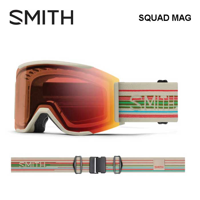 【最大P28倍マラソン】スミス SMITH SQUAD MAG 24-25 メンズ レディース ユニセックス 冬 スキー スノボ スノーボード 010275041 調光レンズ Low Bridge Fit アジアンフィット 日本正規品 平面レンズ