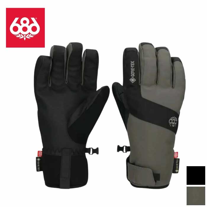 【18日最大P21倍】シックスエイトシックス メンズ 25-26モデル 686 M5WNGLV159 GTX LINEAR UNDER CUFF GLOVE メンズ スキー スノボ グローブ 防水 タッチパネル対応 (251020)