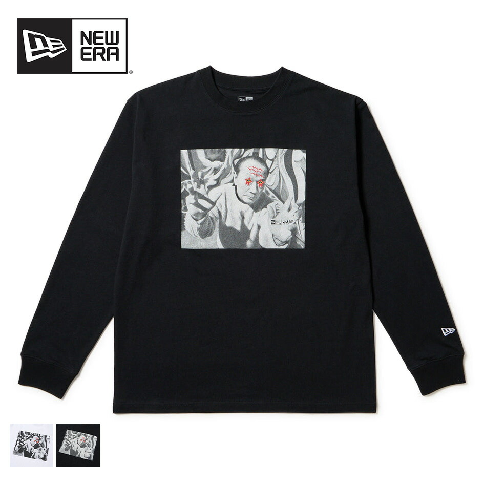 【最大P29倍マラソン】ニューエラ 長袖 レギュラーフィット コットン Tシャツ ロンT 岡本太郎 フォト アートプリント ブラック NEWERA TARO OKAMOTO Regular Fit Long Sleeve T-Shirt New Era 14683929 14683930 LS CT TEE TAROKA PHOTO メール便 (251031)