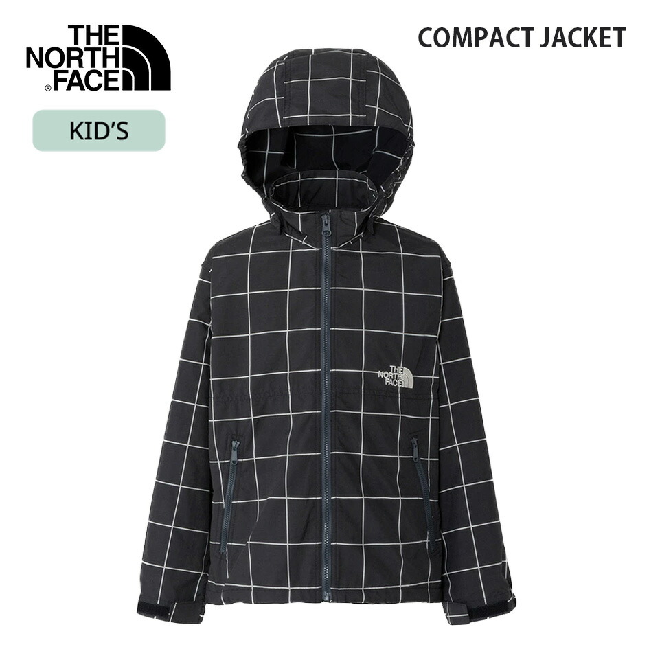【18日最大P21倍】ザ・ノース・フェイス THE NORTH FACE NPJ72512 NV COMPACT JK ノベルティコンパクトジャケット キッズ 撥水 防風 軽量 ウインドブレーカー 子供 フード取り外し可 ナイロンジャケット 通学 通園 羽織り 長袖 ジュニア【SPS2603】