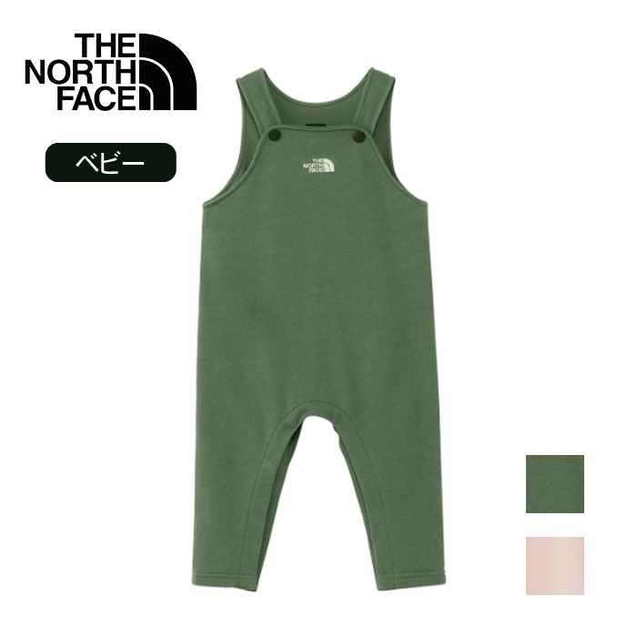 【最大P29倍マラソン】THE NORTH FACE ザ・ノース・フェイス NBB32560 B SWEAT OVERALL ベビー スウェットロゴオーバーオール NBB32560 キッズ ベビー オーバーオール DG ダックグリーン PB ペールブロッサム 男の子 女の子 出産祝い プレゼント ギフト (260127)
