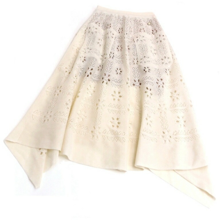 楽天市場】【シャネル】Chanel シルク リボン レイヤード スカート 花