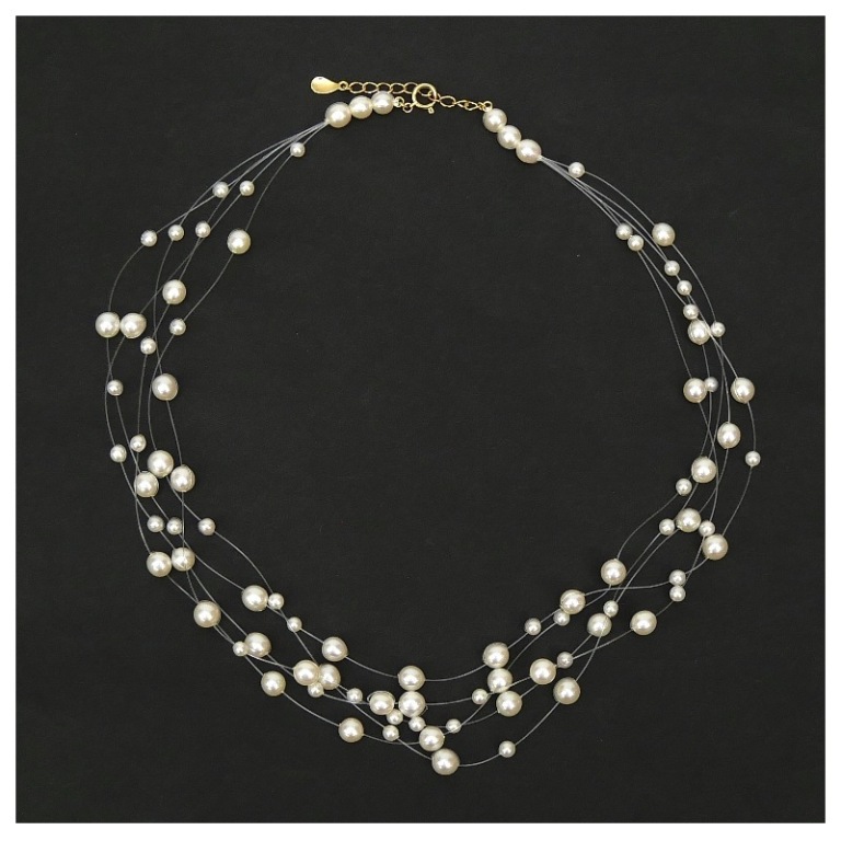 タサキ TASAKI シャワーパールネックレス 18金 真珠/ゴールド/K18YG【中古】(68549)