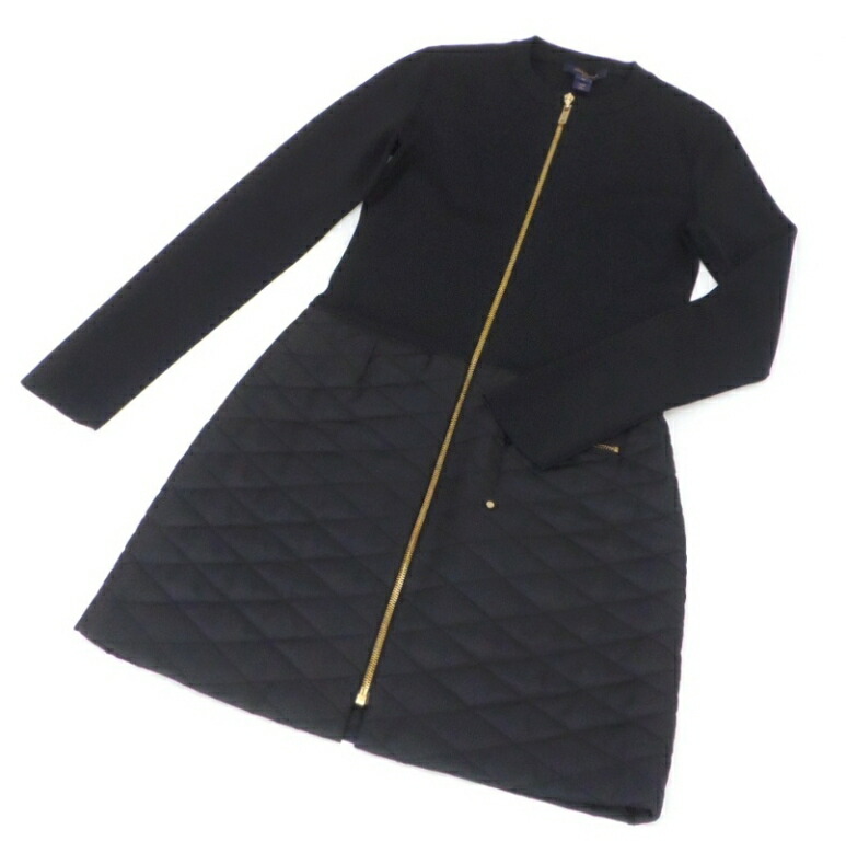 【ルイヴィトン】（34）フレアワンピース ミニ丈 バラ タイト イタリア製 ルイヴィトン】（34）フレアワンピース ミニ丈 バラ タイト