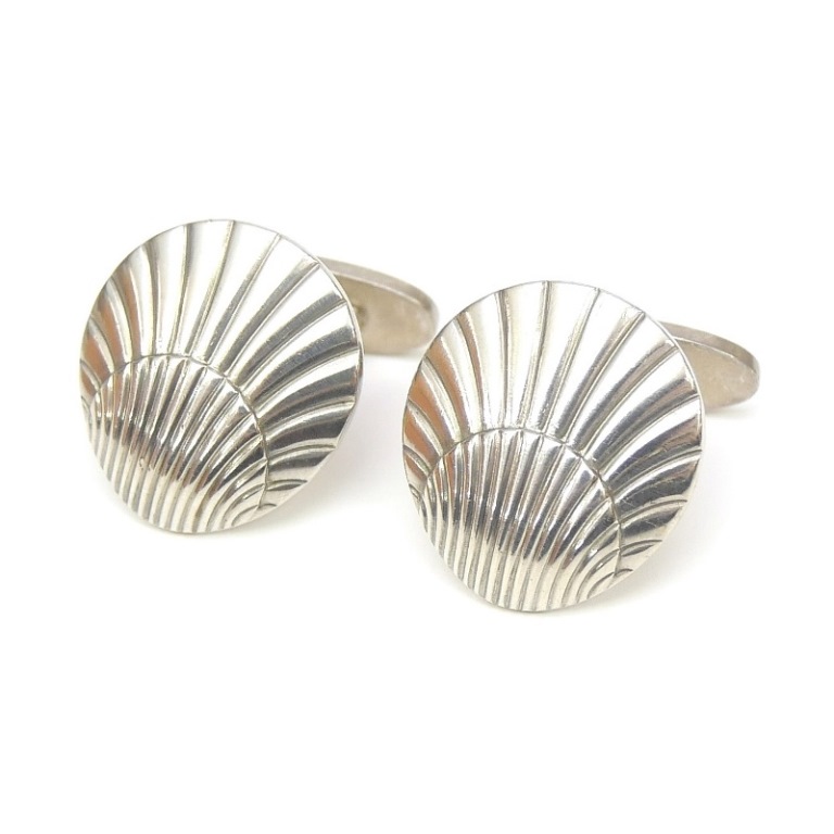 ジョージ・ジェンセン Georg Jensen カフスリンク 外殻 カフリンクス /しろがね色/SV925 【中古】(67923)