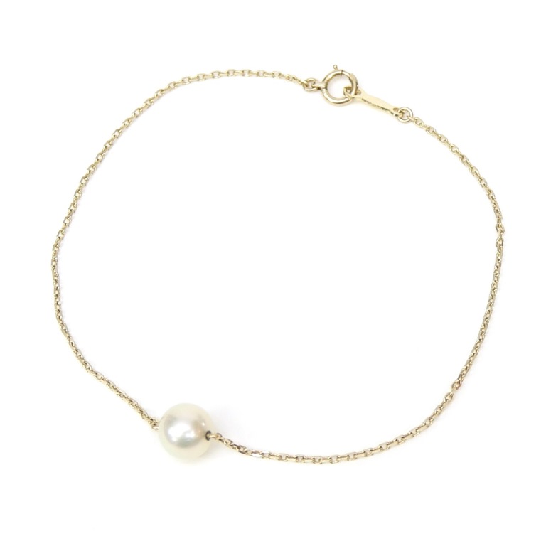 【極美品】ミキモト パール ベビーパール ブレスレット K14YG MIKIMOTO - ミキモト MIKIMOTO ブレスレット Mチャーム ベビー
