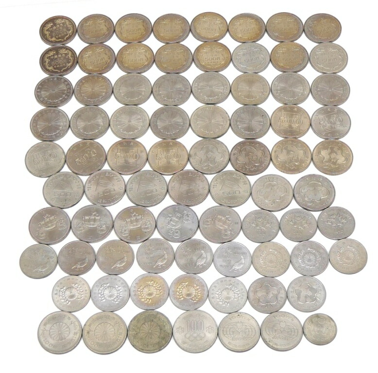 あ*ほ様 記念硬貨まとめ売り　旧貨幣 六角形金属硬貨 約50枚 楽天市場】旧硬貨 記念硬貨 100円銀貨 100枚セット 【稲穂