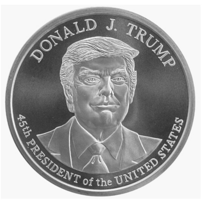 アメリカ トランプ大統領銀メダル シルバーコイン 1オンス ドナルド・J・トランプ大統領 記念メダル(67712)