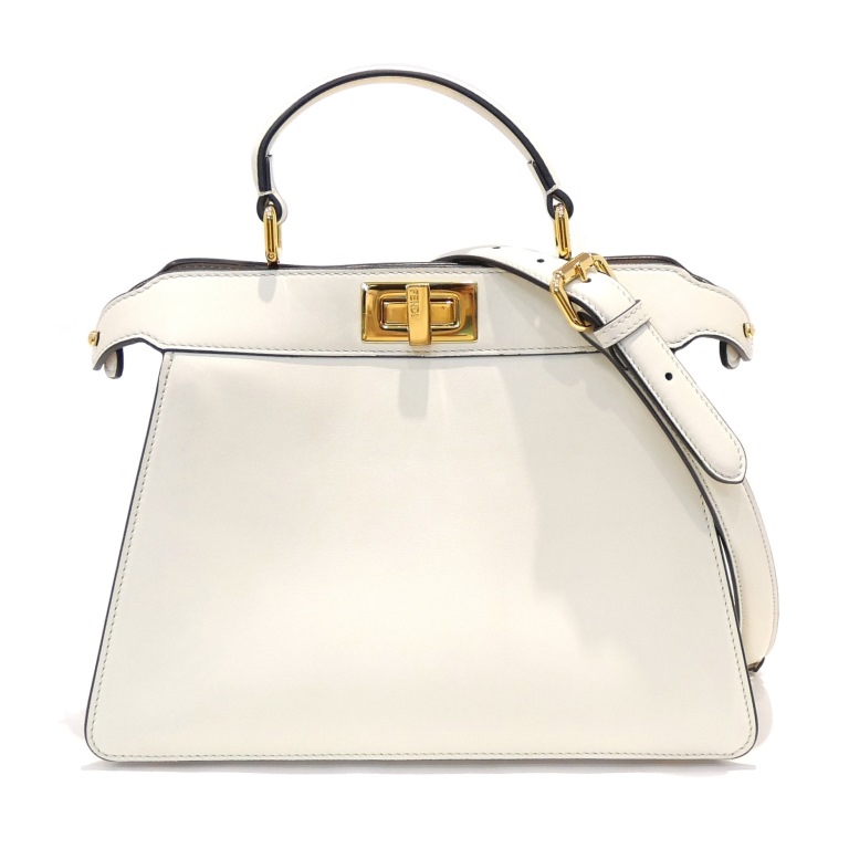 フェンディ FENDI ハンドバッグ ピーカブー アイシーユー スモール ISeeU 8BN327 白 レザー 【中古】(70911)|堀田商事質店 店