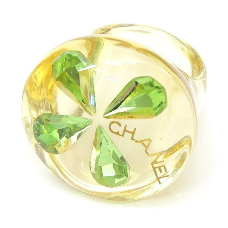 シャネル プラスチック リング 指輪 クローバー 四つ葉 ロゴ クリアイエロー系 楽天市場】美品 シャネル CHANEL ココマーク 四葉 クローバー