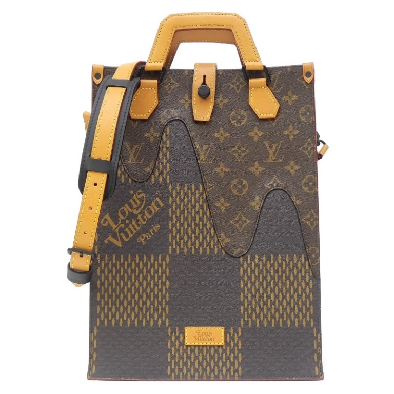 ルイ・ヴィトン LOUISVUITTON ダミエジャイアント ミニトートバッグ LVスクエアード NIGO共同研究 N40355 【中古】(68650)