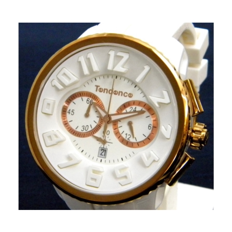 【楽天市場】Tendence 腕時計 ｸｵｰﾂ GULLIVER ﾗﾊﾞｰﾍﾞﾙﾄ 2046014 白 【中古】(41648)：堀田商事質店