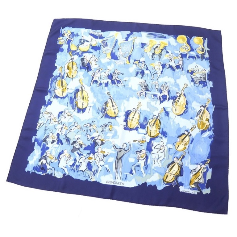 楽天市場】【エルメス】Hermes カレ90 シルクスカーフ CONCERTO