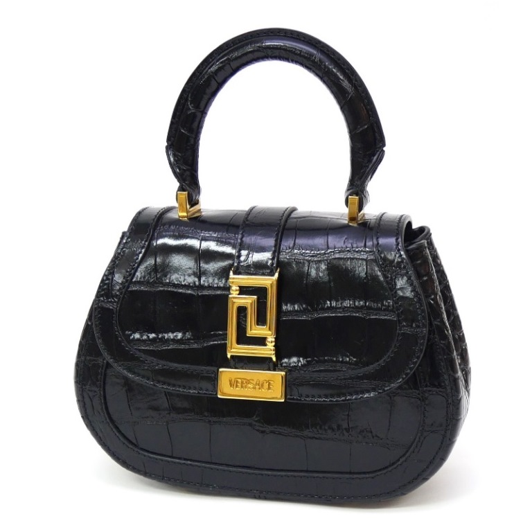 極美品 VERSACE ヴェルサーチ ヴィルトゥス レザー ハンドバッグ トート ginzaparis2_238-75844