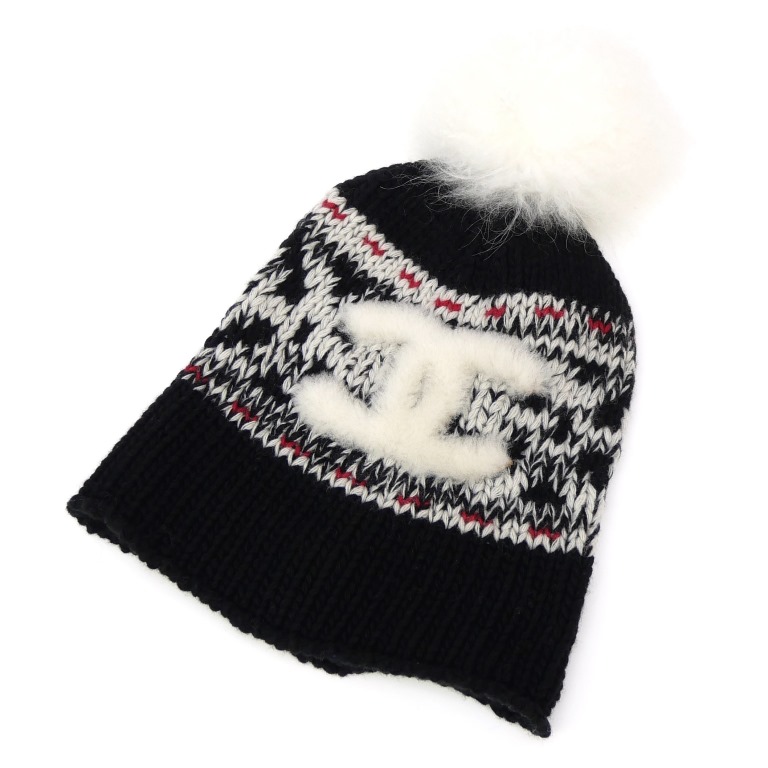 楽天市場】シャネル ニット帽 ブローチ付き AA7984【美品】 : サクラ