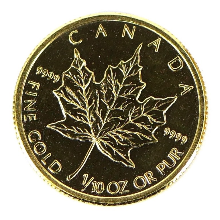 メイプルリーフ金貨 1/10oz 2010年 メープルリーフ金貨 1/10オンス 純金 コイン K24(70474)