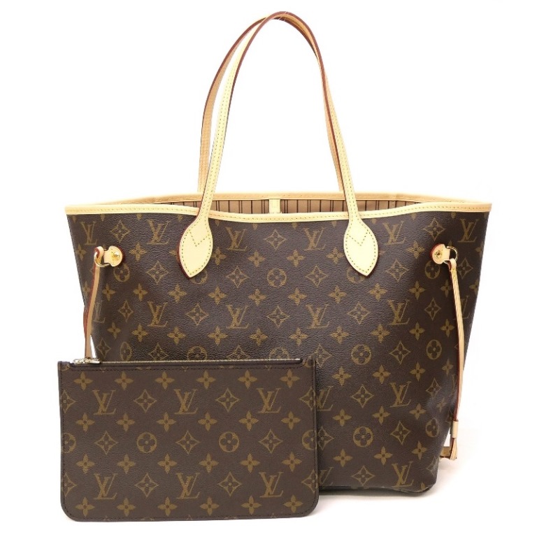 【新品】ルイ・ヴィトン トートバッグ ネヴァーフル MM M46975 モノグラム ローズベージュ LOUISVUITTON(70523)
