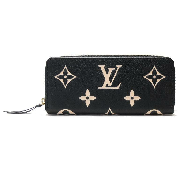 【新品】ルイ・ヴィトン ポルトフォイユ･クレマンス M82338 黒いことベージュ LOUISVUITTON 長銭入れ(70723)