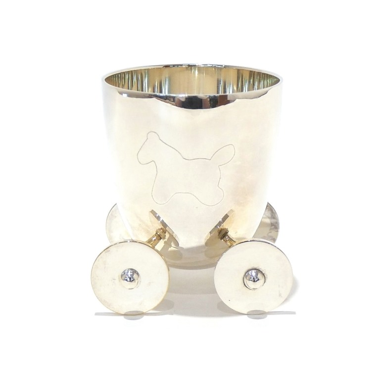 エルメス HERMES ベビーベルソー 乳母車 ベビーカー シルバーカップ 置物 シルバー 【中古】(70806)｜堀田商事質店　店