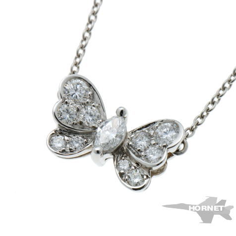 公式 ネックレス ペンダント ネックレス ダイヤ 蝶 バタフライ ティファニー Tiffany Co プラチナ 中古 Pt950 Www Mekatronik Org Tr