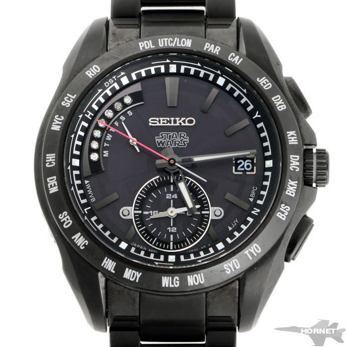 Seiko セイコー ブライツ スターウォーズ ダースベイダー ソーラー 1500書誌押える Saga125 8b54 0ap0 ブラックアルファベットディスク Ss Pvd 中古 時辰儀 Matozinhosimoveis Com
