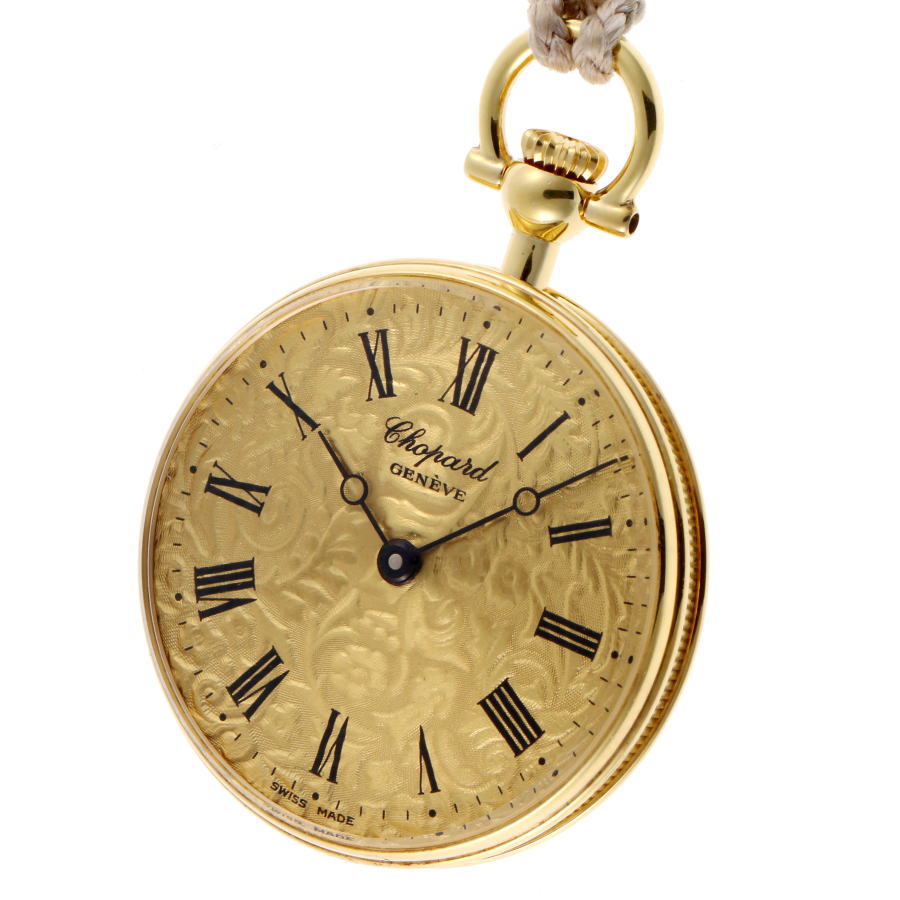 Chopard ショパール ポケットウォッチ 懐中時計 750YG ゴールド文字盤 