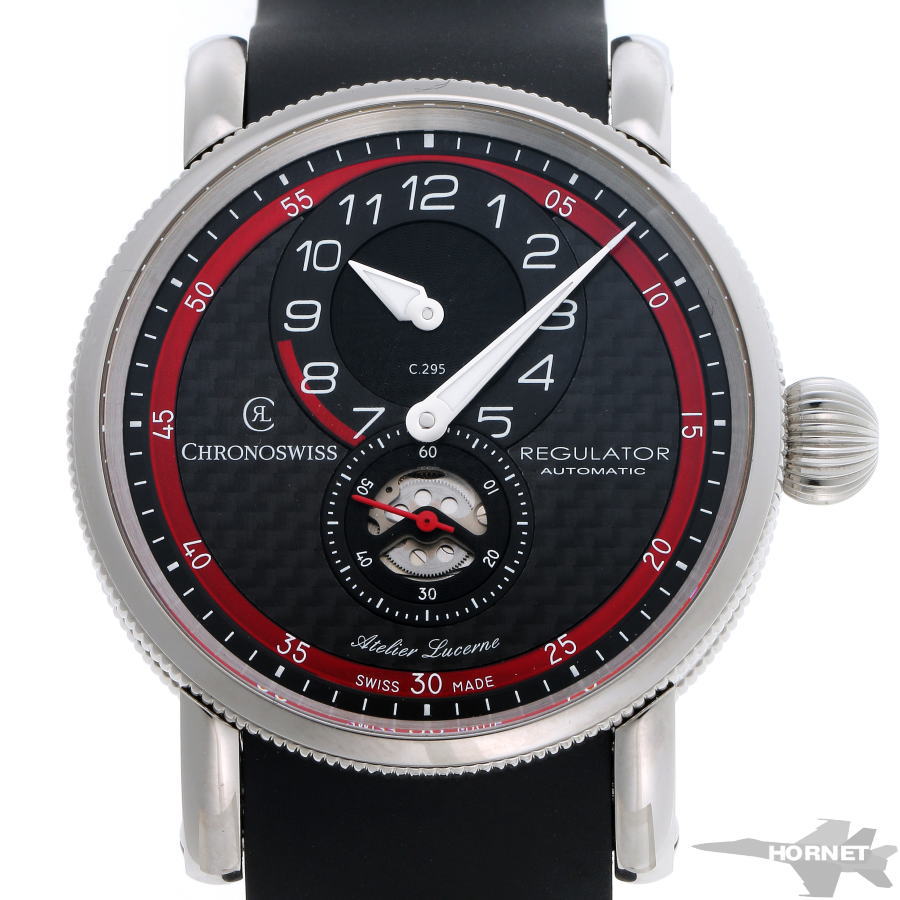 CHRONOSWISS クロノスイス レギュレーター クラシック カーボン オートマチック CH-8773-CARE ブラック文字盤 SS 【中古】【時計】 2310050|ホーネットイトウ質店支店