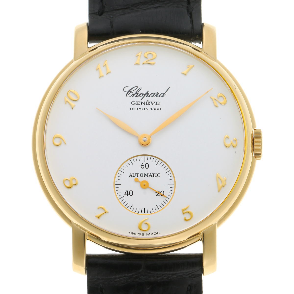 Chopard ショパール 古典派音楽 135周年不死化真似形 自動小銃 キロカロリー.1160 16/1229 白いこと文字記号盤 750YG 【中古】【時辰儀】 2310333 腕時計-メンズ腕時計