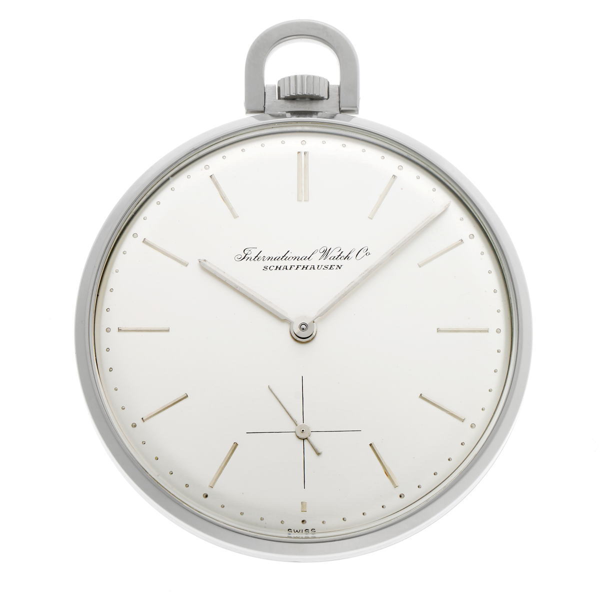 IWC インターナショナルカンパニーウォッチ ポケットウォッチ スモールセコンド 手巻 Cal.972 Ref.169 シルバー文字盤 SS 【中古】【時計】 2310404