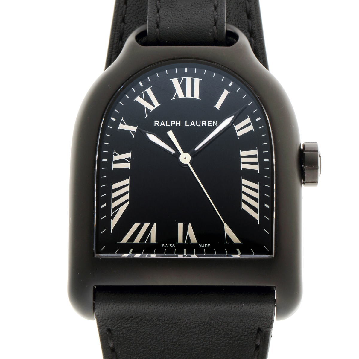 RALPH LAUREN ラルフローレン スティラップ ラージ 自動小銃 キロカロリー.RL300 黒いこと文字記号盤 SS 【中古】【時辰儀】 2410048