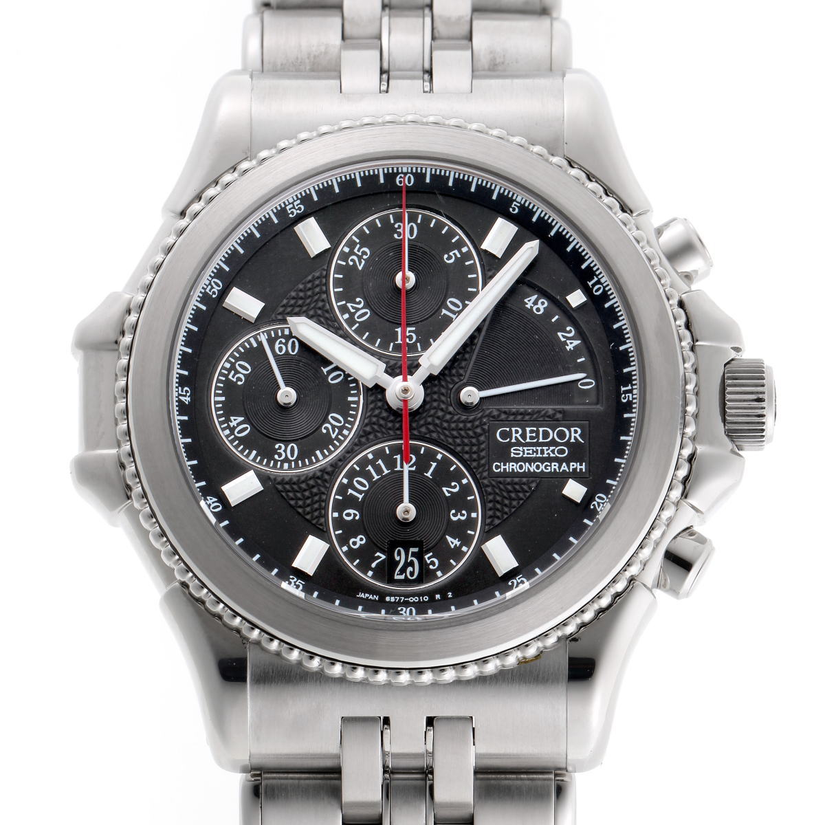 SEIKO セイコー クレドール パシフィーク クロノグラフ オートマチック 1999年限定 GCBK999 / 6S77-0A10 ブラック文字盤　SS 【中古】【時計】 2410058