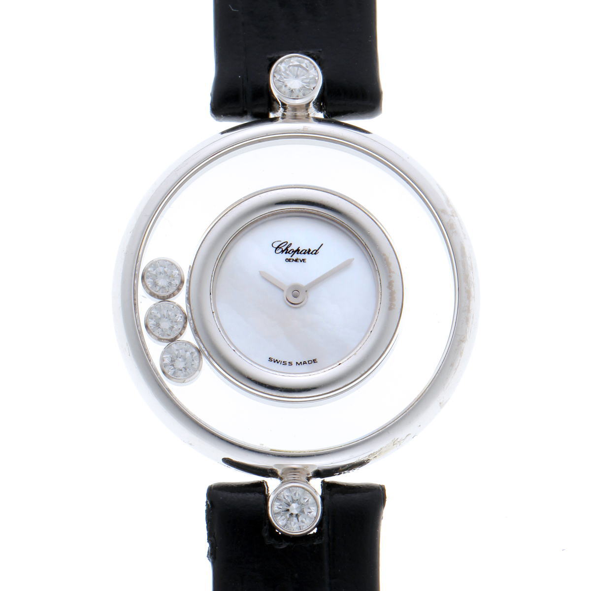 【匿名配送】ショパールChopardクラシックハートK18WG 腕時計 ホワイト Chopard ショパール ハッピーダイヤモンド 腕時計 18金 K18