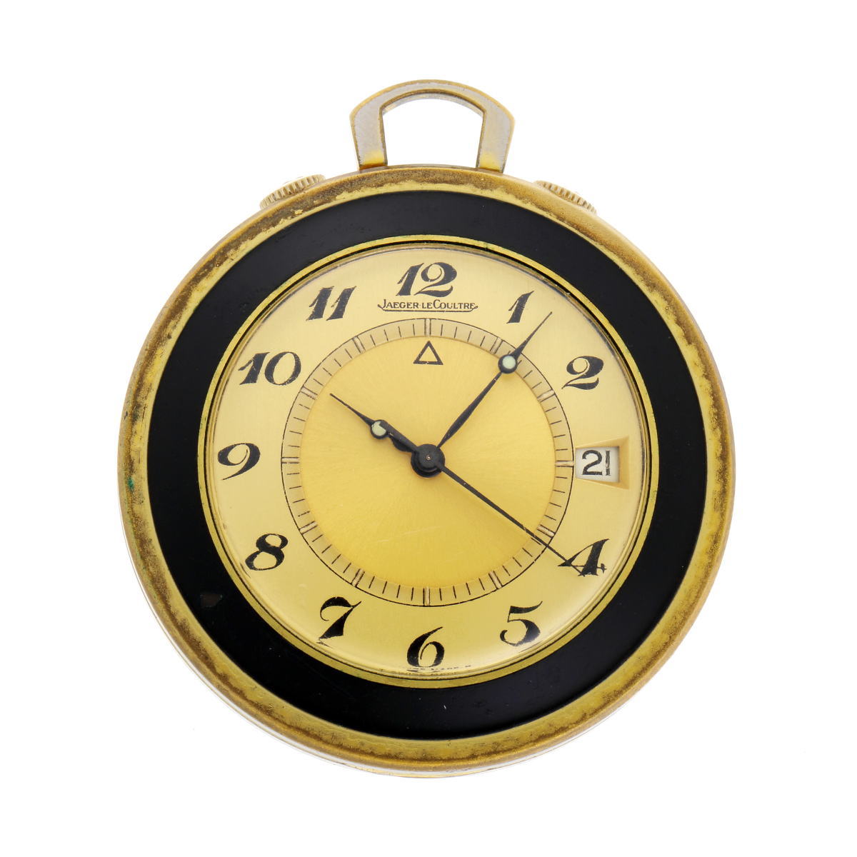 JAEGER-LECOULTRE ジャガールクルト メモボックス 懐中時計 ポケットウォッチ 手巻 Cal.K911 11003 ゴールド文字盤　GP 【中古】【時計】 2410127