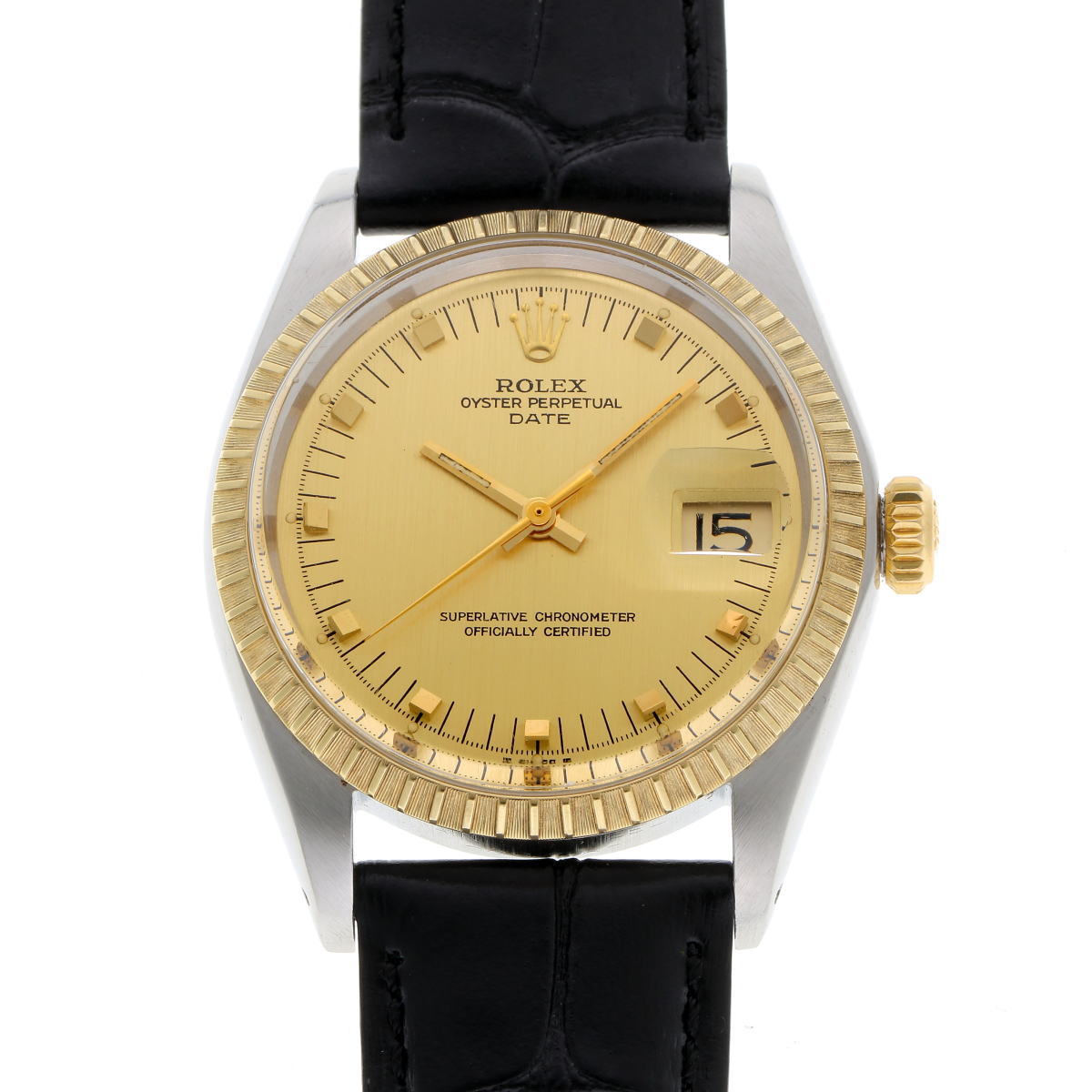 ROLEX ロレックス オイスター パーペチュアル デイト オートマチック　Cal.1570 Ref.1505 ゴールド文字盤　SS / YG 【中古】【時計】 2410146