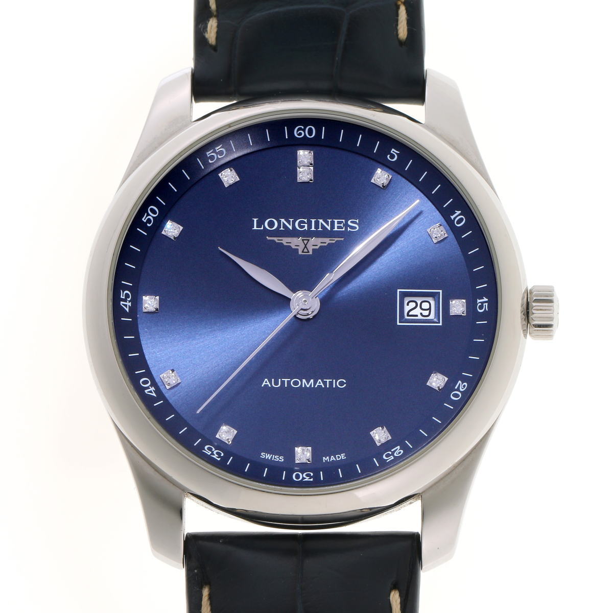 LONGINES ロンジン マスターコレクション ダイヤ オートマチック Cal.L888.2 L2.793.4.97.2 ブルー文字盤　SS 【中古】【時計】 2410290 108,900円