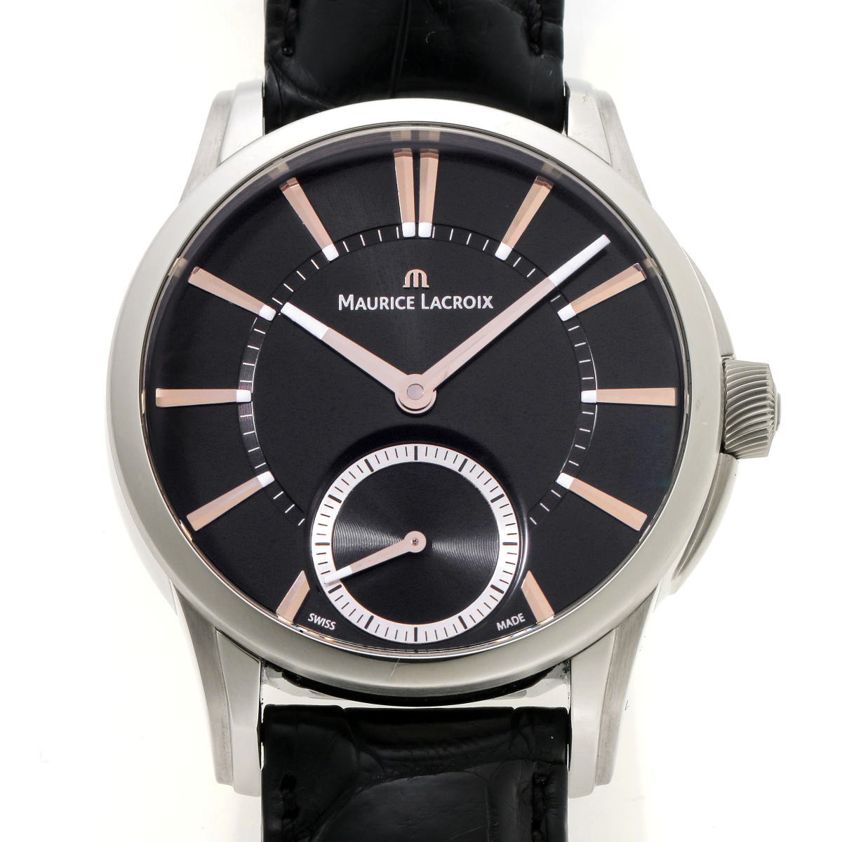 MAURICE LACROIX モーリスラクロア ポントス スモールセコンド 手巻 Cal.ML108 PT7558 ブラック文字盤　SS 【中古】【時計】 2410311 108,900円