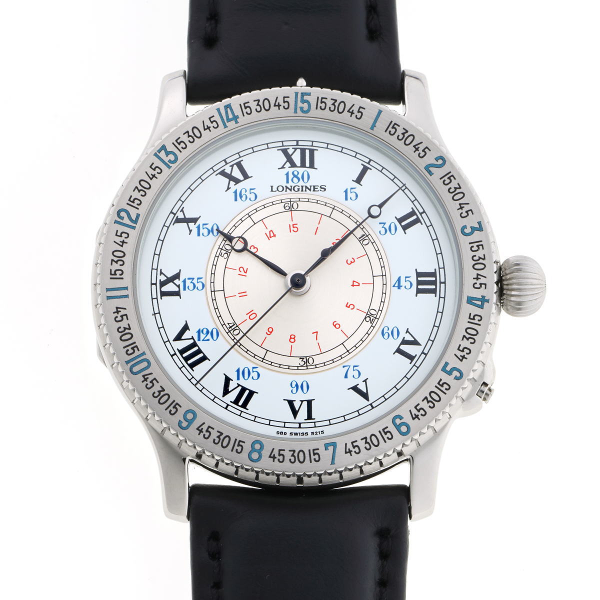 LONGINES ロンジン アワー一角 リンドバーグ 山立ち入れもの 自動小銃 キロカロリー.L989.2 989.5215 白いこと/しろがね色文字記号盤 SS 【中古】【時辰儀】 2410219