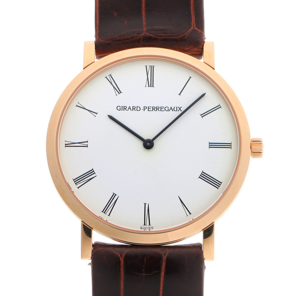 GIRARD-PERREGAUX ジラールペルゴ クラシック エレガンス ウルトラスリム 手巻 Cal.1100 47620.0.52.713 ホワイト文字盤　750PG 【中古】【時計】 2410320
