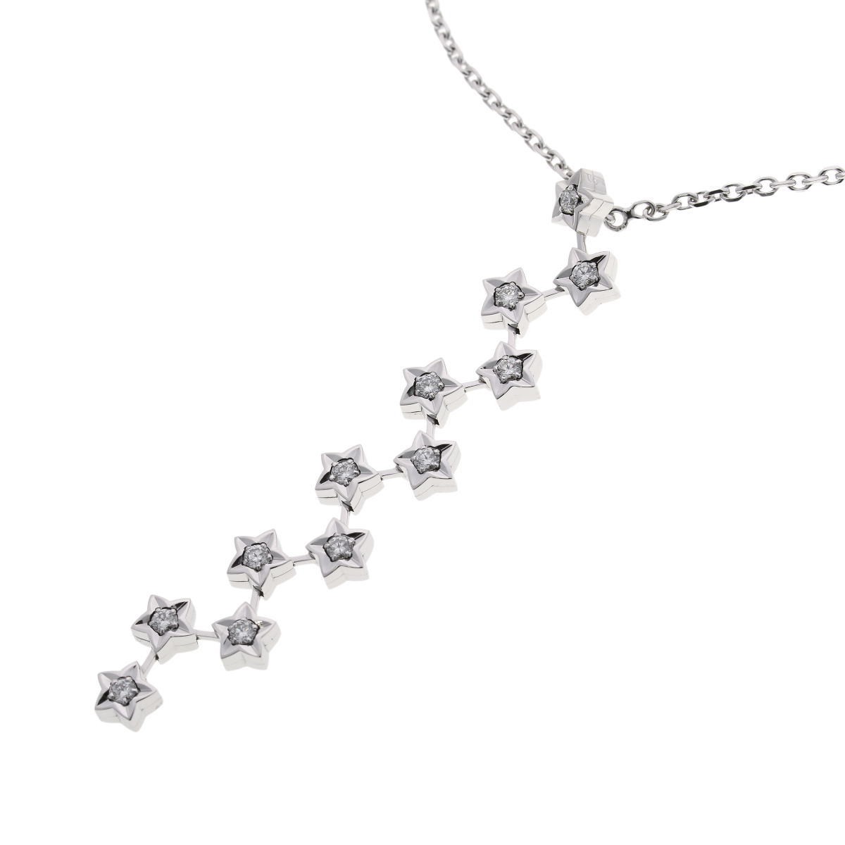CHANEL シャネル コメット スター ダイヤ 12P ネックレス ホワイトゴールド 750WG 【中古】【ジュエリー】 2410335｜ホーネットイトウ質店支店