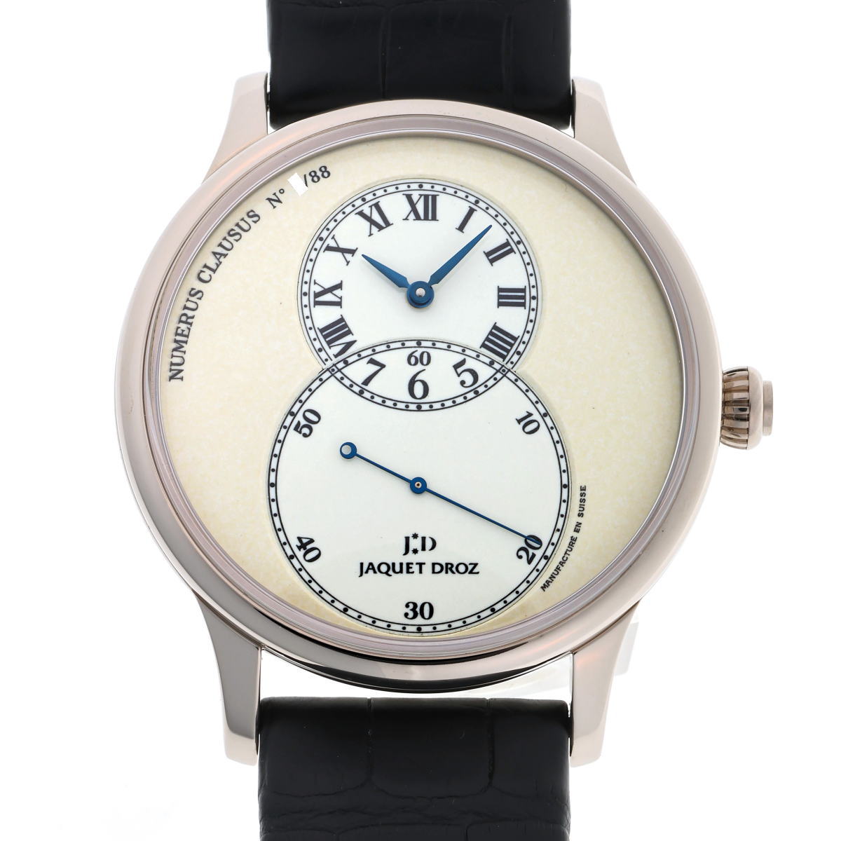 JAQUET DROZ ジャケドロー グランセコンド 43mm 88本限定 オートマチック Cal.2663A J004034202 アイボリー文字盤 750WG 【中古】【時計】 2410375