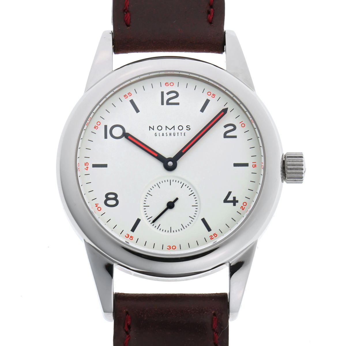 NOMOS ノモス クラブ ウォッチ 手巻 Cal.α CL1A1W1 アイボリー文字盤　SS 【中古】【時計】 2410377｜ホーネットイトウ質店支店