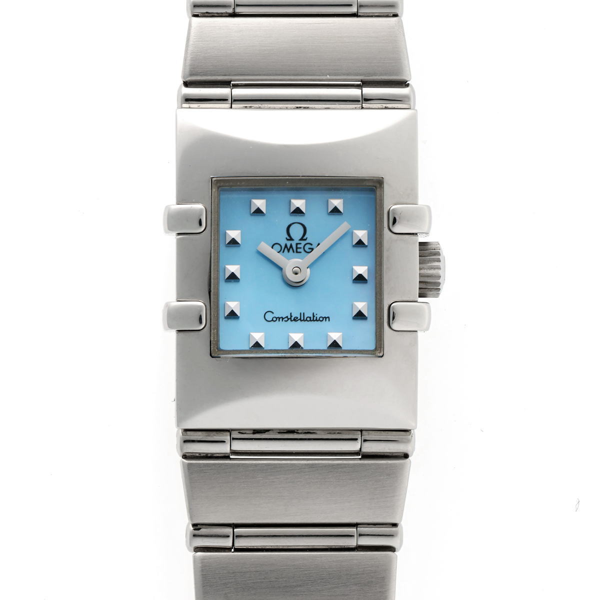 OMEGA ゼロ コンステレーション カレ クアドラ 石英 1531.74 青色文字記号盤 SS 【中古】【時辰儀】 2410389