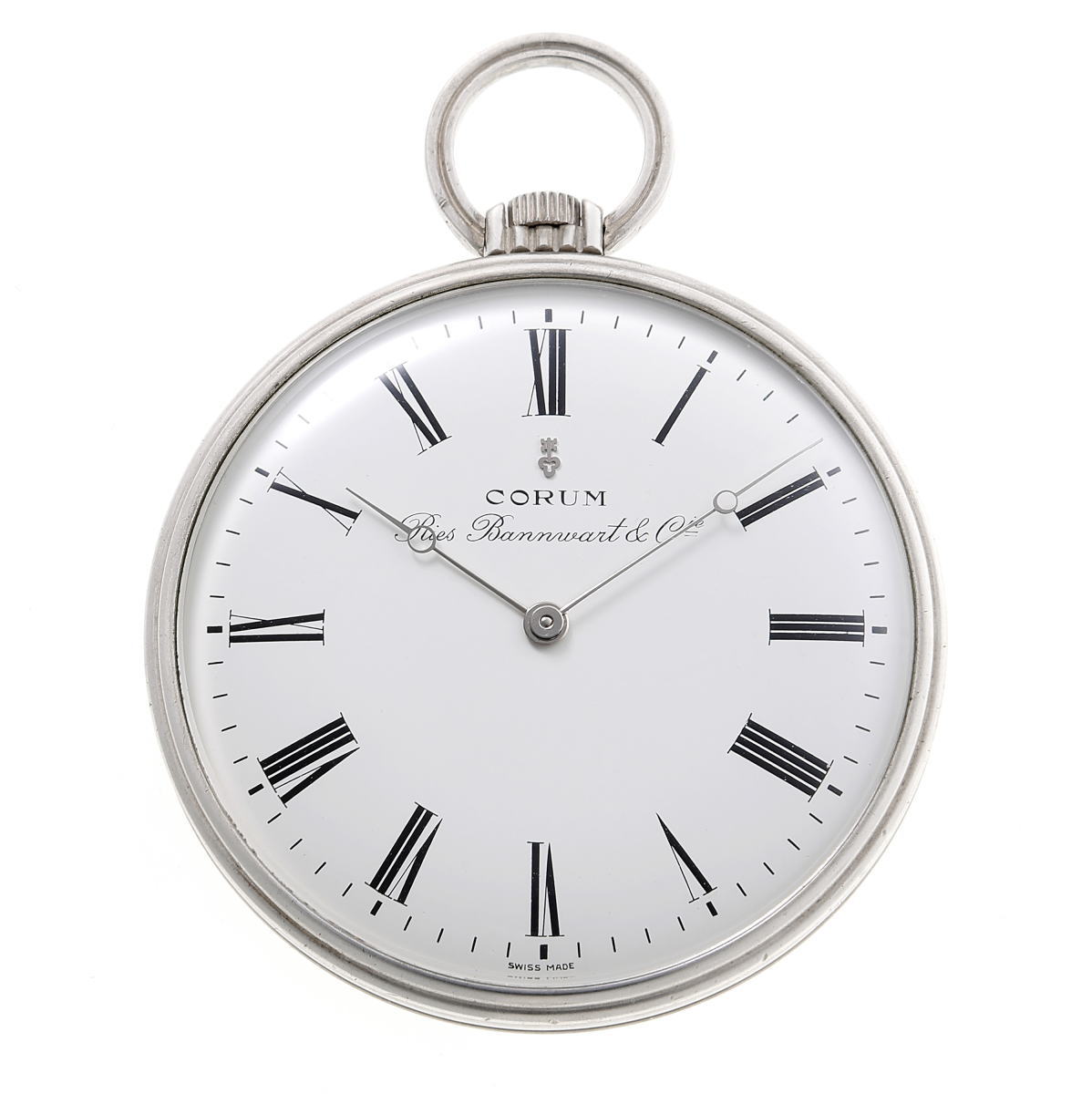 CORUM コルム ポケットウォッチ 懐中時計 手巻 Cal.853 ホワイト文字盤　SV925 【中古】【時計】 2510196 72,600円