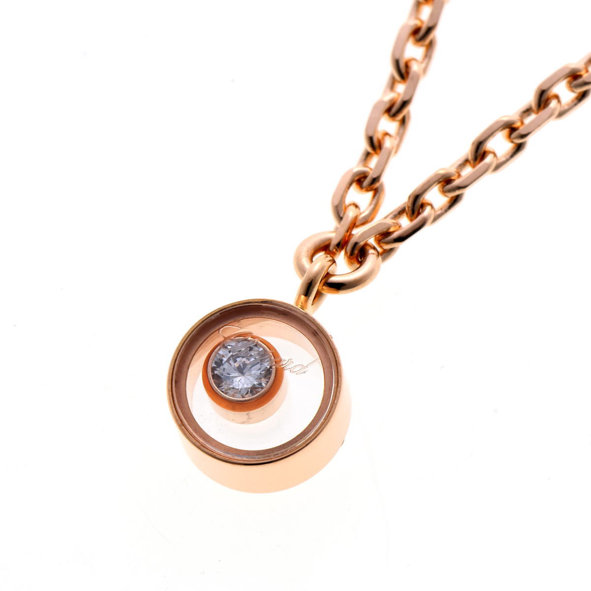 Chopard ショパール ハッピーダイヤモンド ネックレス 819083-5001 ピンクゴールド 750PG 【中古】【ジュエリー】 2510207