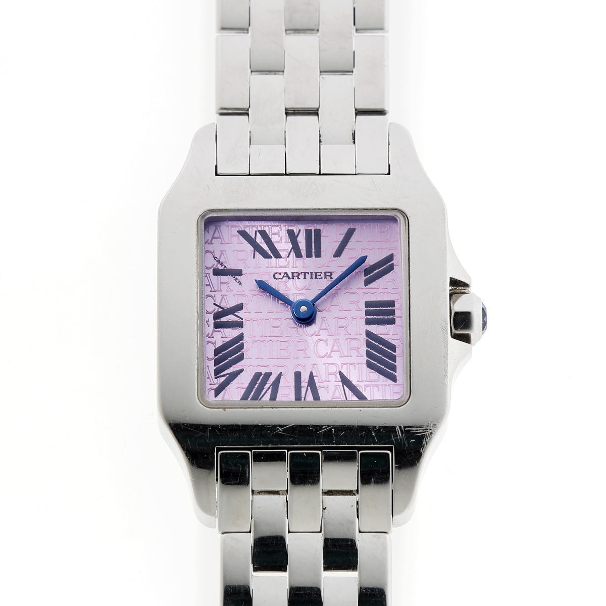 Cartier カルティエ サントスドゥモワゼル SM クォーツ 2008年クリスマス限定 W2510002 ピンク文字盤 SS 【中古】【時計】 2520096|ホーネットイトウ質店支店