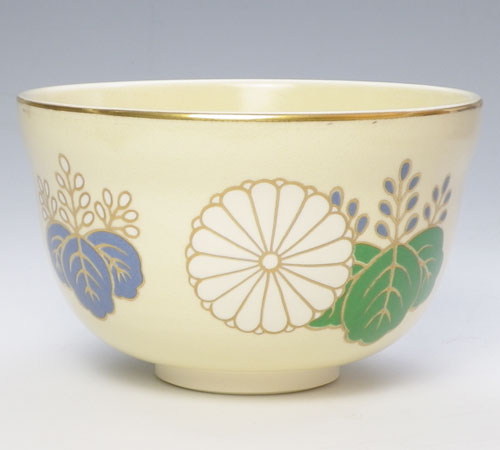 茶道具　仁清写金砂子菊詰茶碗 茶道具 仁清写金砂子菊詰茶碗