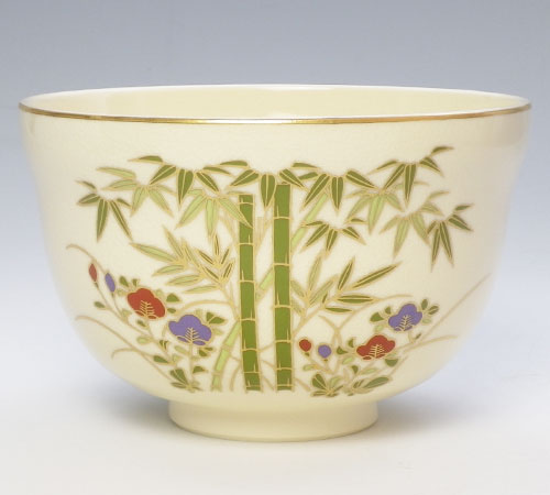 仁清造　茶碗 仁清写蔦細道茶碗 ： 茶碗 | ギャラリー森田