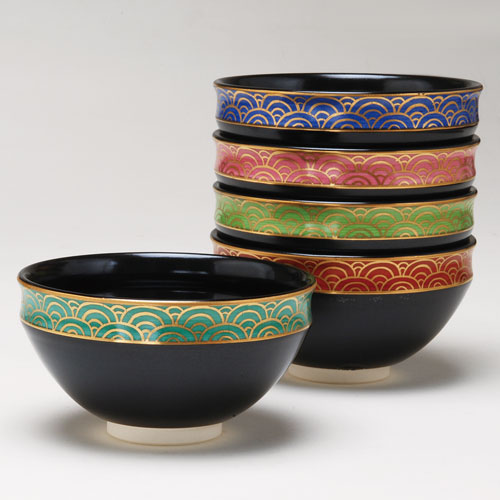 楽天市場】茶道具 抹茶碗 数茶碗 黒七宝 10客 田中香泉作 : 茶道具