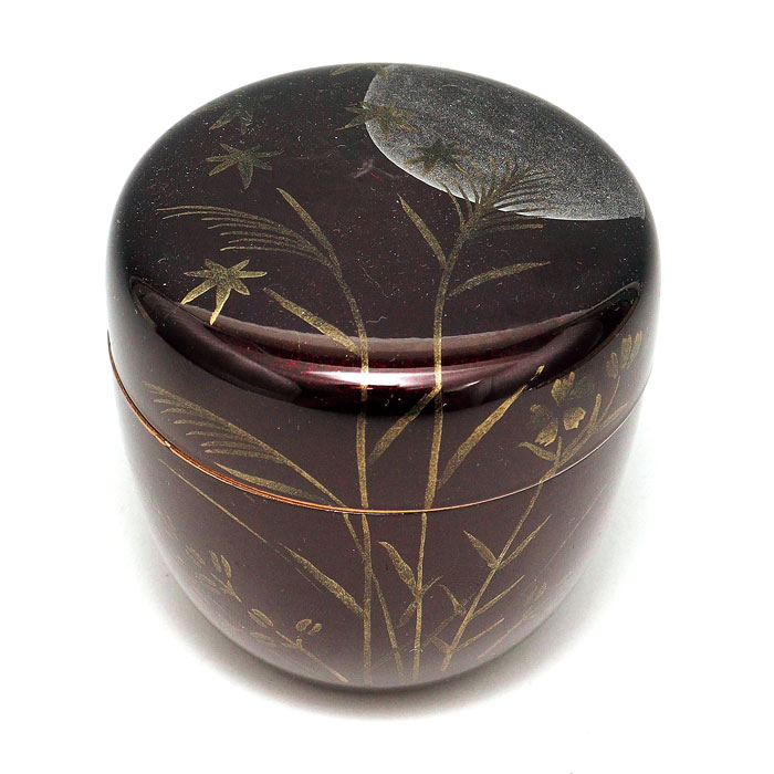 楽天市場】【茶道具 / 棗】 溜塗 秋の夜蒔絵 東雲 作 (内梨子地 樹脂製